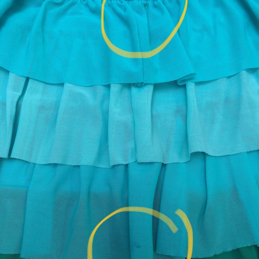 110 / 5 Hanna Andersson Teal Ombré Tulle Dress - Picture 2 of 2